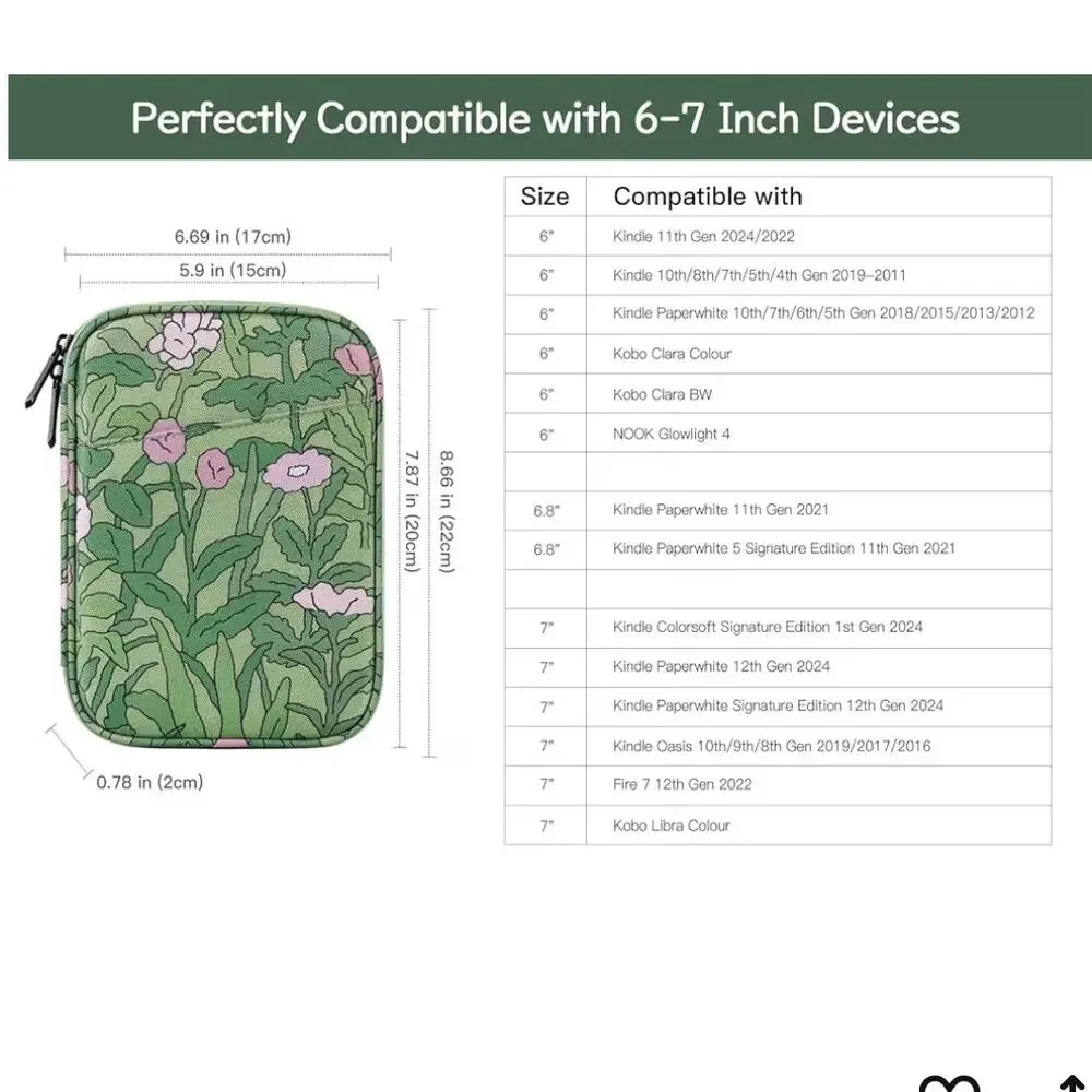 Vinabilia 6-7 Inch Sleeve Carrying Case for E-Reader Device (C150)